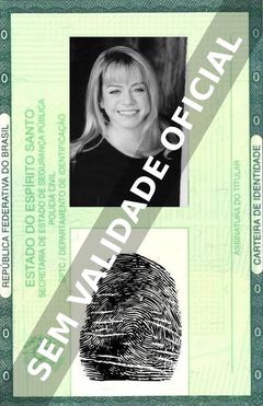 Imagem hipotética representando a carteira de identidade de Debbie Lee Carrington
