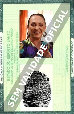 Imagem hipotética representando a carteira de identidade de Débora Olivieri