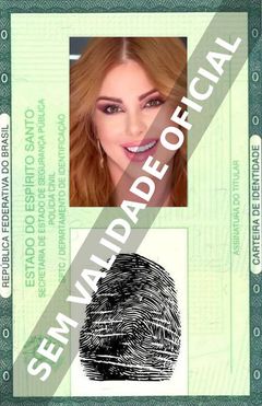 Imagem hipotética representando a carteira de identidade de Deborah Albuquerque