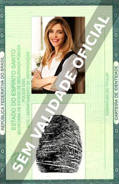 Imagem hipotética representando a carteira de identidade de Deborah Evelyn