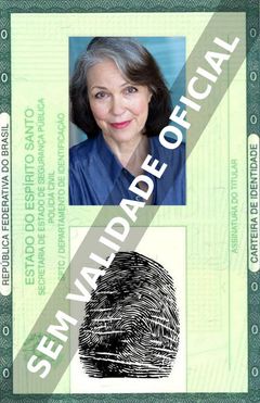 Imagem hipotética representando a carteira de identidade de Deborah Geffner