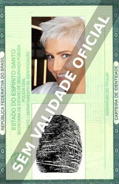 Imagem hipotética representando a carteira de identidade de Deborah Secco 