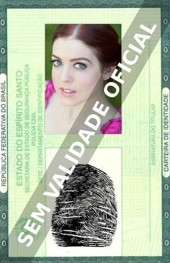 Imagem hipotética representando a carteira de identidade de Deneen Melody