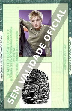 Imagem hipotética representando a carteira de identidade de Dhani Lennevald