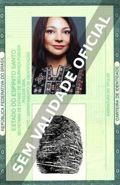 Imagem hipotética representando a carteira de identidade de Dianna Miranda