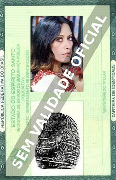 Imagem hipotética representando a carteira de identidade de Dina Sfat