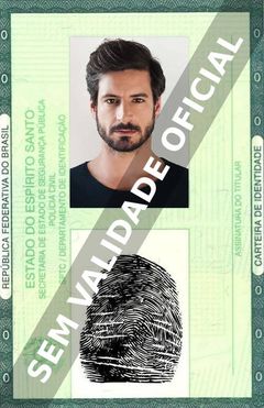 Imagem hipotética representando a carteira de identidade de Diogo Mesquita