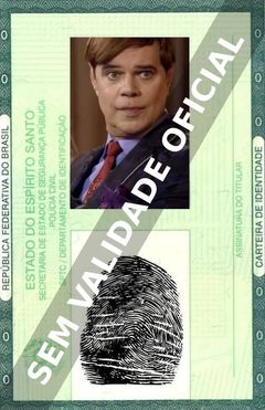 Imagem hipotética representando a carteira de identidade de Diogo Vilela