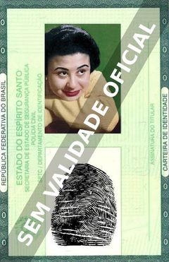 Imagem hipotética representando a carteira de identidade de Dolores Durán