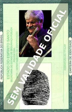 Imagem hipotética representando a carteira de identidade de Dori Caymmi