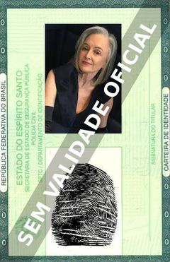 Imagem hipotética representando a carteira de identidade de Doris McCarthy