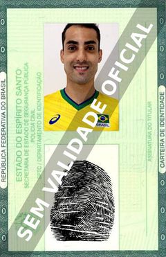 Imagem hipotética representando a carteira de identidade de Douglas Souza