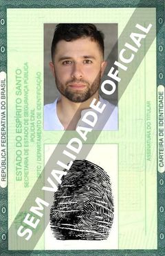 Imagem hipotética representando a carteira de identidade de Eddy Martin
