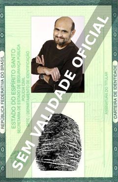 Imagem hipotética representando a carteira de identidade de Edgar Vivar