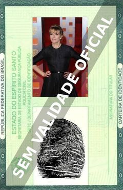 Imagem hipotética representando a carteira de identidade de Edith Bowman