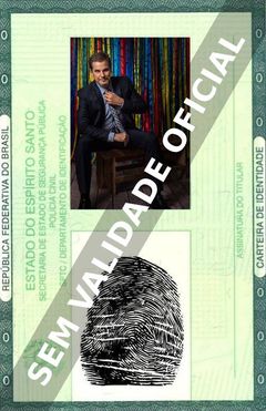 Imagem hipotética representando a carteira de identidade de Edson Celulari