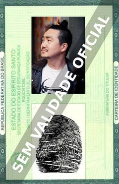 Imagem hipotética representando a carteira de identidade de Edward Hong