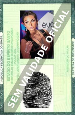 Imagem hipotética representando a carteira de identidade de Elettra Lamborghini