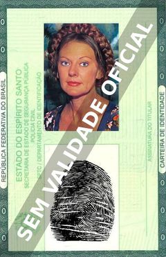 Imagem hipotética representando a carteira de identidade de Elizabeth Hartmann