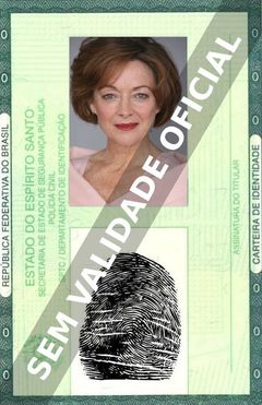 Imagem hipotética representando a carteira de identidade de Elizabeth Hawthorne