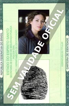Imagem hipotética representando a carteira de identidade de Elizabeth Rodriguez