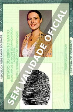 Imagem hipotética representando a carteira de identidade de Elizabeth Savalla