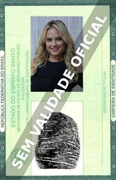 Imagem hipotética representando a carteira de identidade de Ellen Rocche