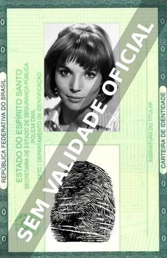 Imagem hipotética representando a carteira de identidade de Elsa Martinelli