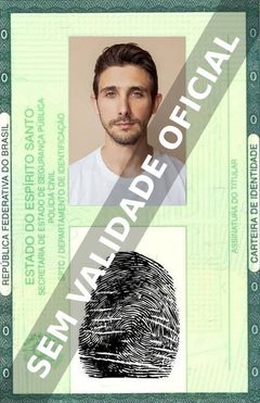 Imagem hipotética representando a carteira de identidade de Emiliano Zurita