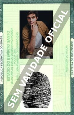 Imagem hipotética representando a carteira de identidade de Emilio Cuesta
