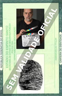 Imagem hipotética representando a carteira de identidade de Emilio Guerrero