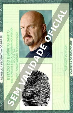 Imagem hipotética representando a carteira de identidade de Eric Allan Kramer