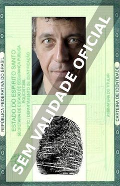 Imagem hipotética representando a carteira de identidade de Eric Bogosian