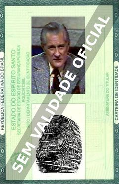 Imagem hipotética representando a carteira de identidade de Eric Sevareid