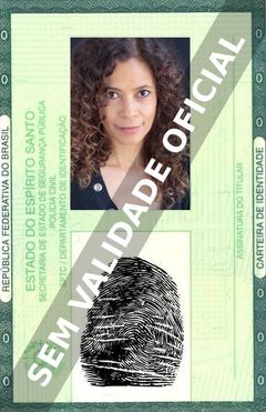 Imagem hipotética representando a carteira de identidade de Erica Gimpel