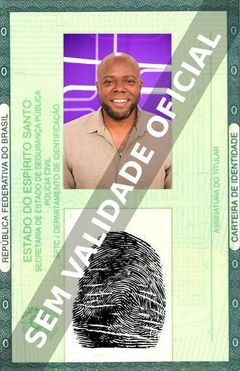 Imagem hipotética representando a carteira de identidade de Érico Brás