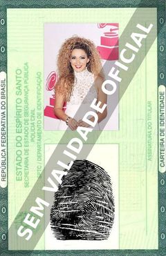 Imagem hipotética representando a carteira de identidade de Erika Ender