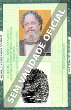 Imagem hipotética representando a carteira de identidade de Ernani Moraes