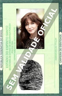 Imagem hipotética representando a carteira de identidade de Essie Davis
