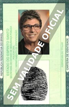 Imagem hipotética representando a carteira de identidade de Evandro Mesquita