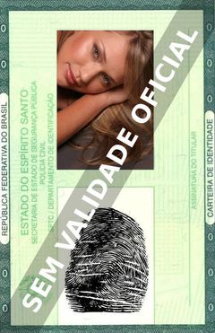 Imagem hipotética representando a carteira de identidade de Fabiana Saba
