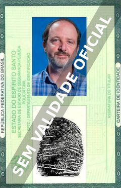 Imagem hipotética representando a carteira de identidade de Fábio Herford