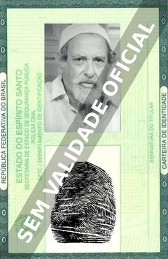 Imagem hipotética representando a carteira de identidade de Fábio Sabag