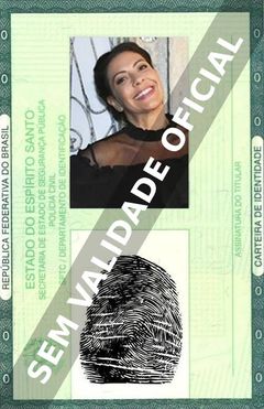 Imagem hipotética representando a carteira de identidade de Fabiula Nascimento