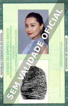 Imagem hipotética representando a carteira de identidade de Fala Chen