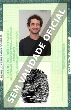 Imagem hipotética representando a carteira de identidade de Felipe Andreoli