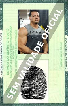 Imagem hipotética representando a carteira de identidade de Felipe Franco