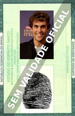 Imagem hipotética representando a carteira de identidade de Felipe Roque