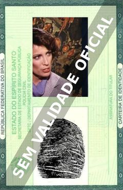 Imagem hipotética representando a carteira de identidade de Fern Fitzgerald