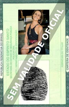 Imagem hipotética representando a carteira de identidade de Fernanda de Freitas